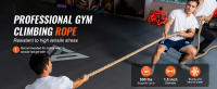 SucceBuy Cuerda de escalada para gimnasio, cuerda de entrenamiento físico para gimnasio, cuerda de ejercicio, 1,5" de diámetro y 20 pies de longitud - details 0