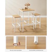 Mesa de Bar con Taburetes Mesa Comedor con 2 Sillas Mesa de Cocina Pequeña Taburetes de Barra - details 24