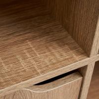 Estantería de Madera, Librería con Puerta y Compartimentos Abiertos, Mueble almacenaje, Organizador,en Color Natural de 119x29x59 cm para Estudio,Dormitorio,Salón, Oficina y Biblioteca - details 51