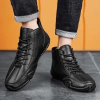 Botas Informales De Motocicleta Para Hombre, Zapatos Impermeables De Alta Calidad, Calzado De Lujo, Invierno, 2023 - details 10