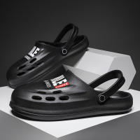 Zuecos de jardín para hombre, sandalias negras para exteriores, zapatillas de playa - details 12