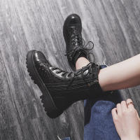 Botas de Malla Transpirable Martin para Mujeres Estilo Británico Versátil con Taco Medio Delgado - details 4