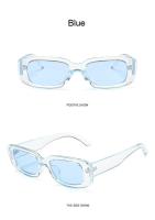 Gafas de sol cuadradas negras para mujer, gafas de sol rectangulares pequeñas, espejo transparente graduado para mujer - details 13
