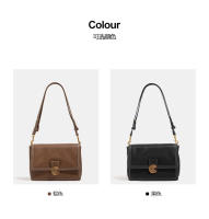 Bolso cuadrado pequeño retro nuevo bolso para las axilas de las mujeres que van al trabajo bolso de mensajero de hombro versátil - details 3