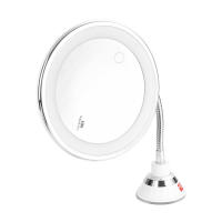 LZ1217 Espejo de Maquillaje Iluminado 10x - Montado en la Pared, Aumentador para Ducha, Ventosa Potente, Espejo LED con Iluminación y Brillo en Tres Colores, Rotación de 360°, Ideal para Afeitado, Depilación y Recorte de Cejas, Redondo. - details 6