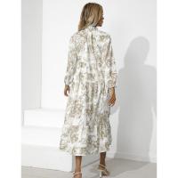 Vestidos elegantes y bonitos estampados para mujer, vestido suelto de manga larga con cuello redondo, nueva promoción - details 14