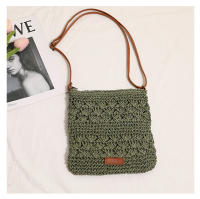 Bolso de paja cruzado de estilo fresco, bolso tejido vertical, bolso de playa de vacaciones, bolso de hombro versátil para mujeres - details 9