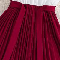 Falda Plisada de Khaki para Niñas Mangas de Pétalo Blanco Estilo Preppy para Cumpleaños - details 33