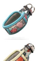 Collar ancho mascotas, malla reflectante de nailon, transpirable perros pequeños, medianos y grandes, fuerte doble anillo en D, - details 11