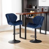 Sillas de Bar Taburete Regulables en Altura Design de Resalto con Cojín de Terciopelo - details 35