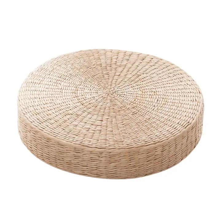 Cojín futón de paja Natural de estilo japonés duradero, cojín de Tatami redondo hecho a mano, estera de suelo tejida para ventana - 1