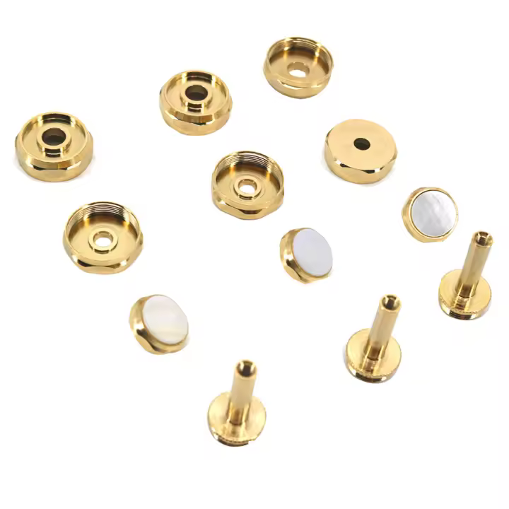Hebilla de pistón de trompeta de botón pequeño, herramienta Musical portátil de latón, accesorios para instrumentos, 12 piezas - 1