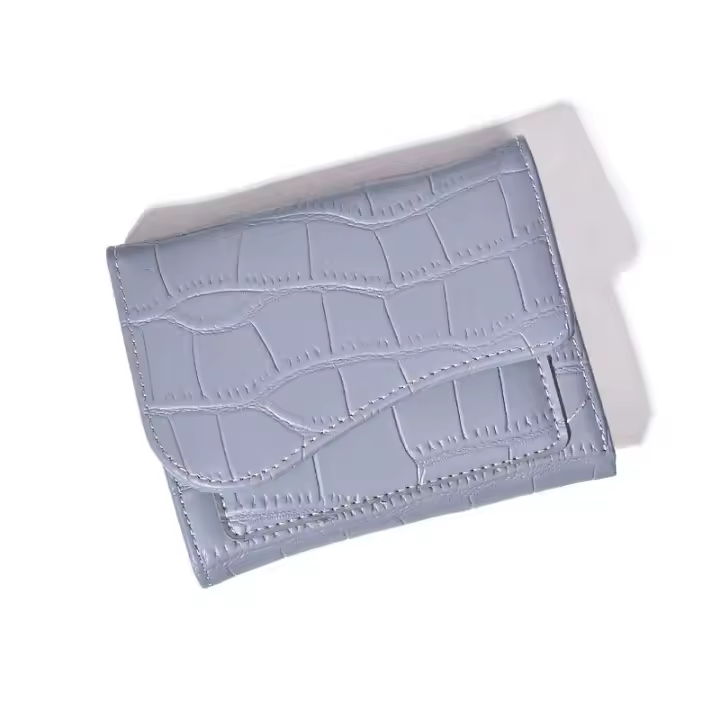 Nueva cartera coreana para mujer, monedero sencillo con múltiples ranuras para tarjetas para estudiantes, monedero con patrón de cocodrilo de gran capacidad - 1