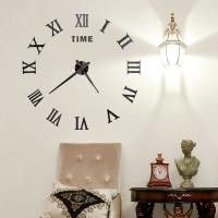 Reloj de pared con espejo acrílico de Número Romano grande 2D/3D, pegatina de moda DIY, relojes de cuarzo, decoración del hogar, pegatinas para el salón - details 26