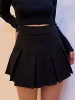 Falda plisada gris Vintage para mujer, minifaldas Kawaii de cintura alta, uniforme escolar de moda coreana, ropa de calle Haruku para primavera - details 1