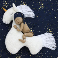 Accesorios de fotografía para bebé, almohada suave para posar, bonito poni blanco, accesorio para fotos de bebé recién nacido, accesorios de recuerdo de crecimiento - details 2