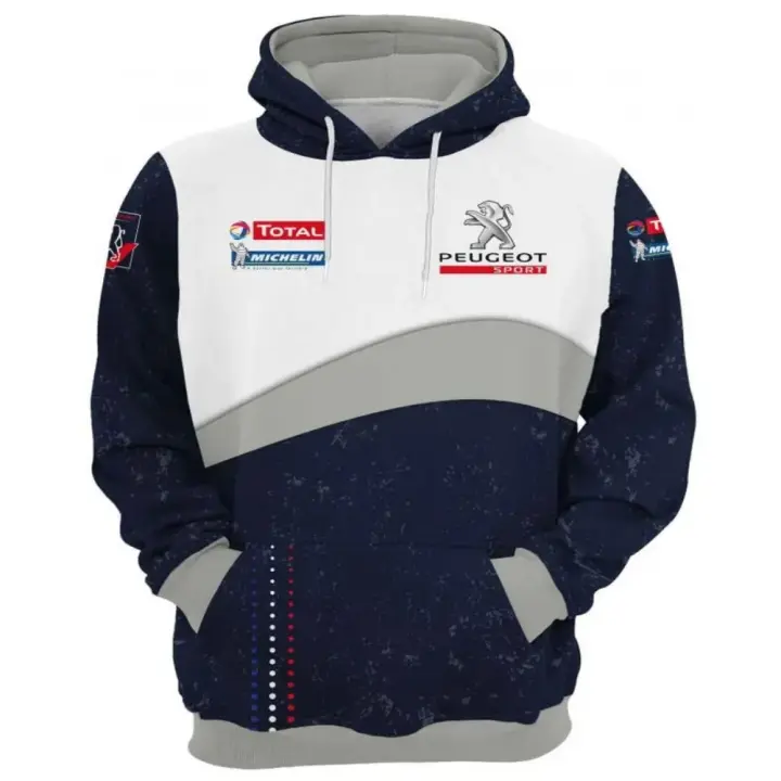 Sudadera Peugeot | Sudadera con capucha impresa en 3D |   Diseño texturizado único |   Moda unisex - 1