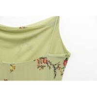Moda clásica personalizada para mujer, midi de malla estampada - details 10