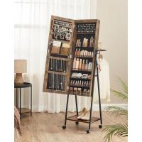 Armario de Joyas con Espejo LED, Joyero con Cerradura, Organizador con Cajón y Estante, Idea de Regalo, Blanco Nube JJC025W01, 41.5x37x157cm - details 26