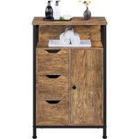 Armario de Baño de Madera Ajustable con Cajón y Estante Diseño de Doble Puerta para Sala de Estar Entrada Blanca Almacenamiento de Cocina Multiusos - details 33