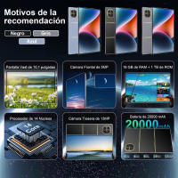 Tableta Android 13.0 nueva tableta de 10.1 pulgadas 16GB RAM 1TB ROM tableta 5MP 13MP 20000mAh 14 núcleos WiFi tableta de red Bluetooth - details 1