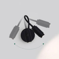 Luces LED de pared regulables, interruptor de perilla negra con ajuste de ángulo de haz de 15 °, 30 °, 45 °, 3W, 5W, 7W, 10W, lámpara LED de cuello de cisne para mesita de noche - details 2