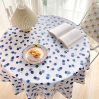 Mantel redondo impermeable de PVC, cubierta de mesa con estampado a prueba de aceite para cocina, jardín, comedor y boda - details 11