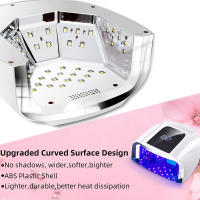 Secador de esmalte de Gel de fondo reflectante para uñas, lámpara LED UV profesional, espejo de 96W, luz hine para manicura - details 4