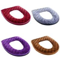 Cubierta de asiento de inodoro de felpa, modelo Universal impermeable, anillo de inodoro lavable con cremallera, alfombrilla de baño, nuevo, Invierno - details 11