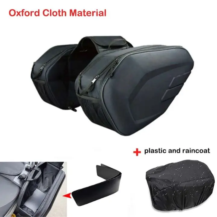 Bolsas de sillín de ajuste Universal, caja de bolsa de viaje para horquilla de almacenamiento, casco lateral de motocicleta, 2 uds. - 1