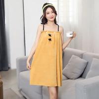 Toalla de baño absorbente para mujer, toalla de playa de microfibra suave, manta de Sauna, toalla de ducha, tirantes, vestido de noche - details 7