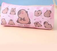 Capybara-estuche de lápices de dibujos animados para niños y niñas, estuche escolar Simple de gran capacidad, Color caramelo, regalo de papelería, nuevo - details 6
