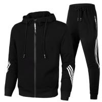 Traje deportivo informal para hombre, chaqueta con cremallera y pantalones de chándal, ropa para correr, Sudadera con capucha d, 2025 - details 5