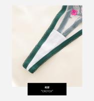 Conjunto de sujetador de mujer de encaje sexy para mujer, anillos de acero suave que se reúnen para recoger pechos secundarios, ropa interior, deseo puro de mujer - details 7