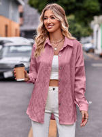 Blusa lisa de manga larga para mujer, camisa elegante con cuello vuelto, moda informal de oficina, nueva para primavera y otoño 2023 - details 21