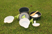 Cubiertos Portátiles para 2-3 Personas Juego de 6 Piezas de Cubierto de Olla y Cuchara para Camping al Aire Libre Senderismo Viajes Picnics Accesorios de Mesa - details 4