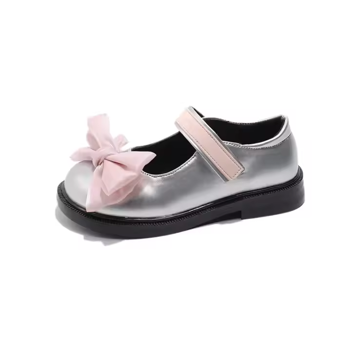 Zapatillas coreanas de princesa de cuero para niñas combinadas con zapatos parisinos, elegancia versátil, moda, fiesta, novedad de otoño, 2024 - 1