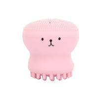 Cepillo de pulpo rosa con esponja para limpieza Facial, limpiador de poros profundos, exfoliante, espinillas, cui - details 6