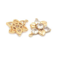 Colgantes de latón y circonita de Color dorado de 18K, varios dijes de flores, joyería artesanal de alta calidad, accesorios para collar y pendientes - details 24