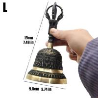 Artesanía de latón negro, gran mano grabada, sonido fuerte y claro para la escuela, meditación, iglesia, campana de bronce, regalo creativo - details 1