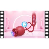 Consolador sexual de succión de rosas para mujer, vibrador Anal 3 en 1 de empuje para punto G, estimulador femenino, huevo vibrador, juguetes para adultos - details 0