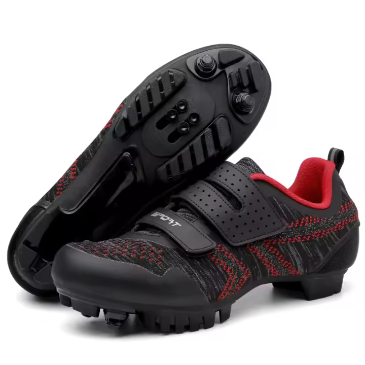 Zapatillas de ciclismo para hombre, calzado para bicicleta de montaña, Compatible con el sistema SPD, calas de Pedal para montar en exteriores e interiores - 1