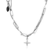 Pulsera de Titanio Estrella Cruz Joyería Única para Hombres Accesorios Urbanos Unisex - details 4