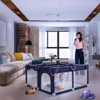 Parque Infantil Bebe 120x120cm + Alfombra Bebe – Corralito Bebe con Malla Transpirable – Parque de Juegos Bebe Plegable con Puerta Lateral – Parque Bebe - Gris - details 18