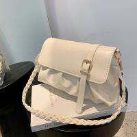 Bolso bandolera elegante para mujer con correa ajustable desmontable - Diseño tejido elegante de color sólido, forro de poliéster, cierre de hebilla, perfecto para ocasiones informales o formales, bolso bandolera informal |   Bolso bandolera elegante | - details 3