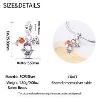 Cuentas de plata esterlina 925 para fabricación de joyas, accesorio de circonia rosa, compatible con Pulsera Original de plata 925 - details 4