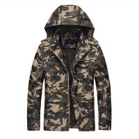 Otoño Invierno Casual Camuflaje Hombres Abrigos Nuevo Confort Versátil Mantener caliente Tops Moda al aire libre Sombrero extraíble Chaqueta Hombres - details 1