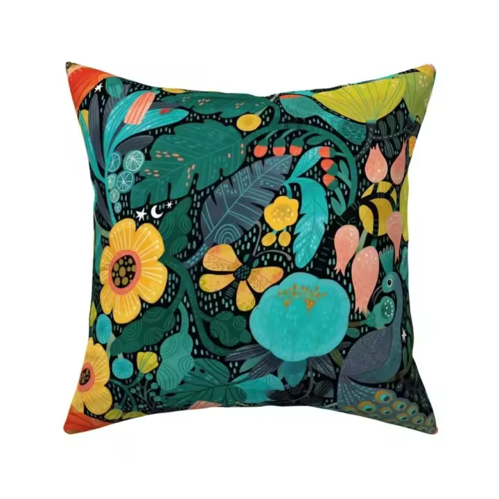 Funda de almohada con hojas de flores tropicales, funda de almohada para oficina, sala de estar, hogar, adornos para coche - 1