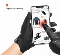 Guantes de Ciclismo ROCKBROS para Hombres y Mujeres Antideslizantes Transpirables a Prueba de Viento Tamaño S-XXL Material Microfibra Cierre de Jersey - details 8