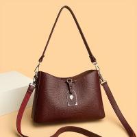 2025 Nueva Mujer Casual: Bolso Bandolera Sintético Negro Minimalista de 3 Capas con Correa Extraíble y Cierre de Cremallera para el Trabajo. - details 6